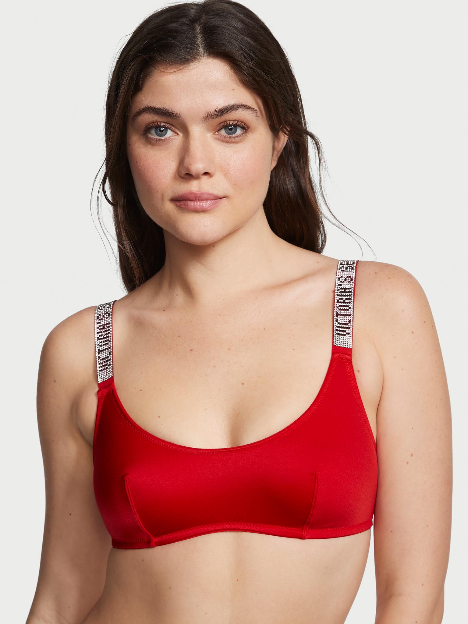 Shine Strap Scoop Bralette image number null