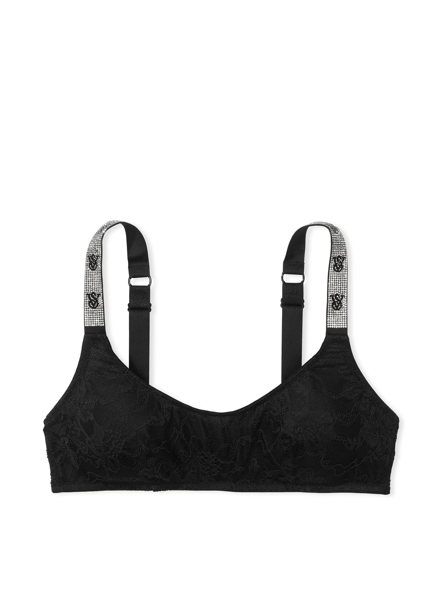 Shine Strap Lace Scoop Bralette image number null