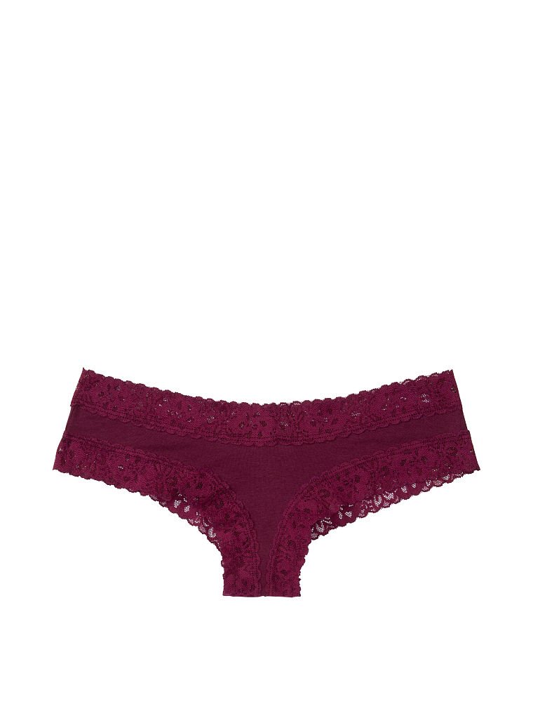 Lace Waist Cotton Cheeky Panty image number null