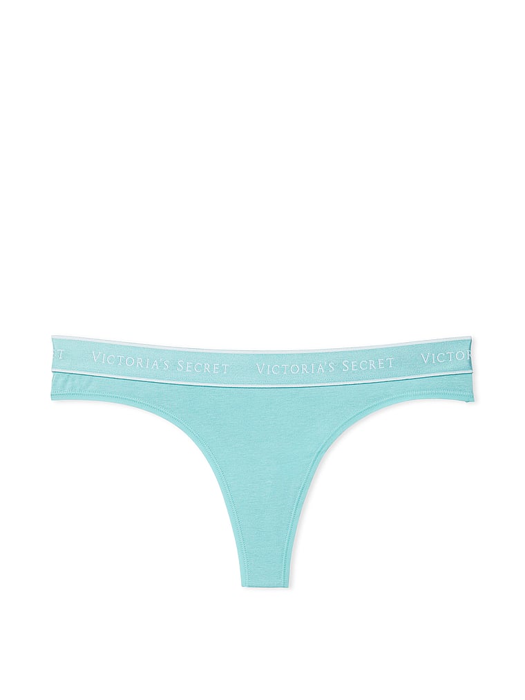 Logo Cotton Thong Panty image number null