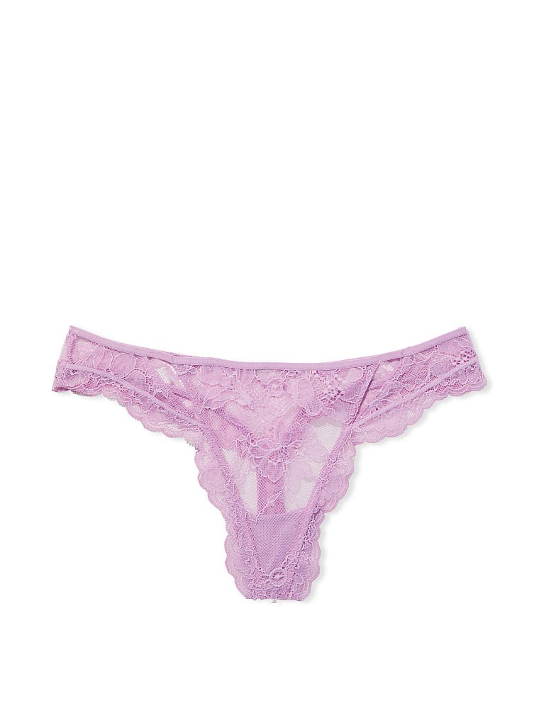 Lace Cutout Thong Panty image number null