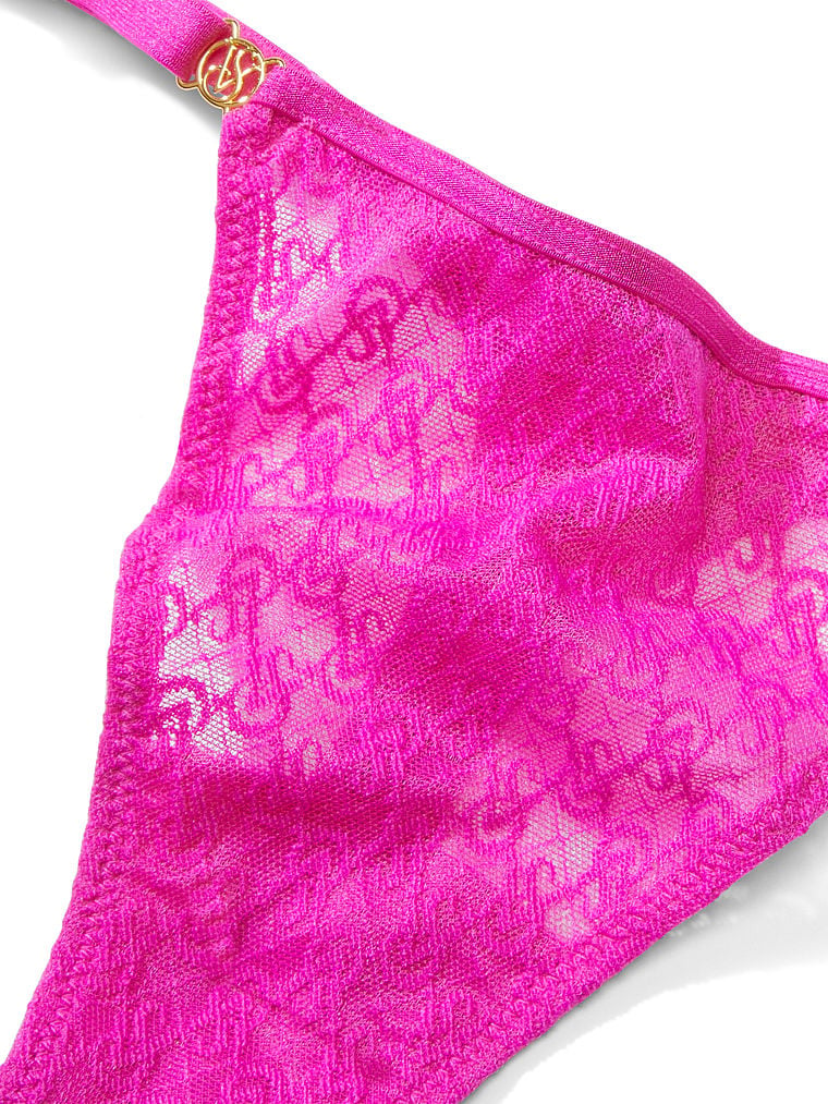 Icon by Victoria's Secret Icon Lace Adjustable Thong Panty image number null