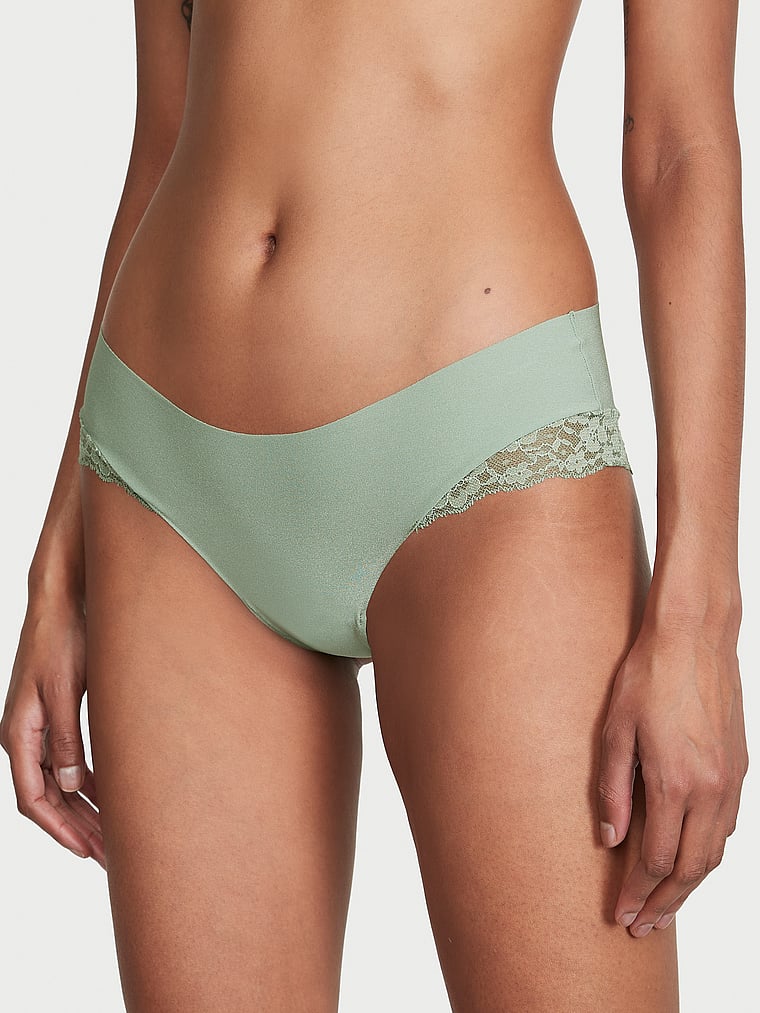 No-Show Lace-Trim Cheeky Panty image number null