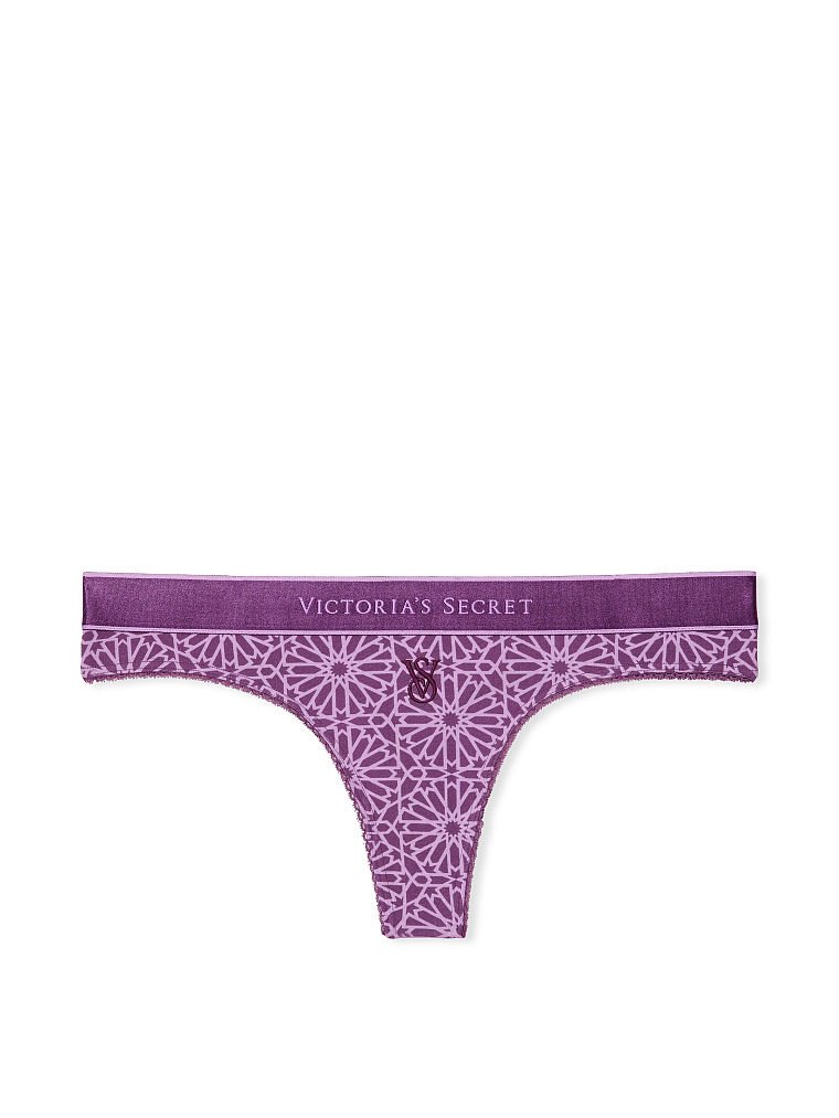 Logo Cotton Thong Panty image number null