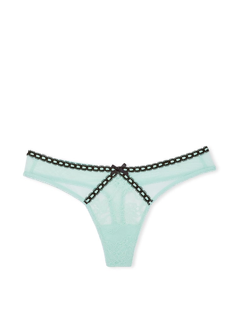 Heritage Ribbon Slot Thong Panty image number null