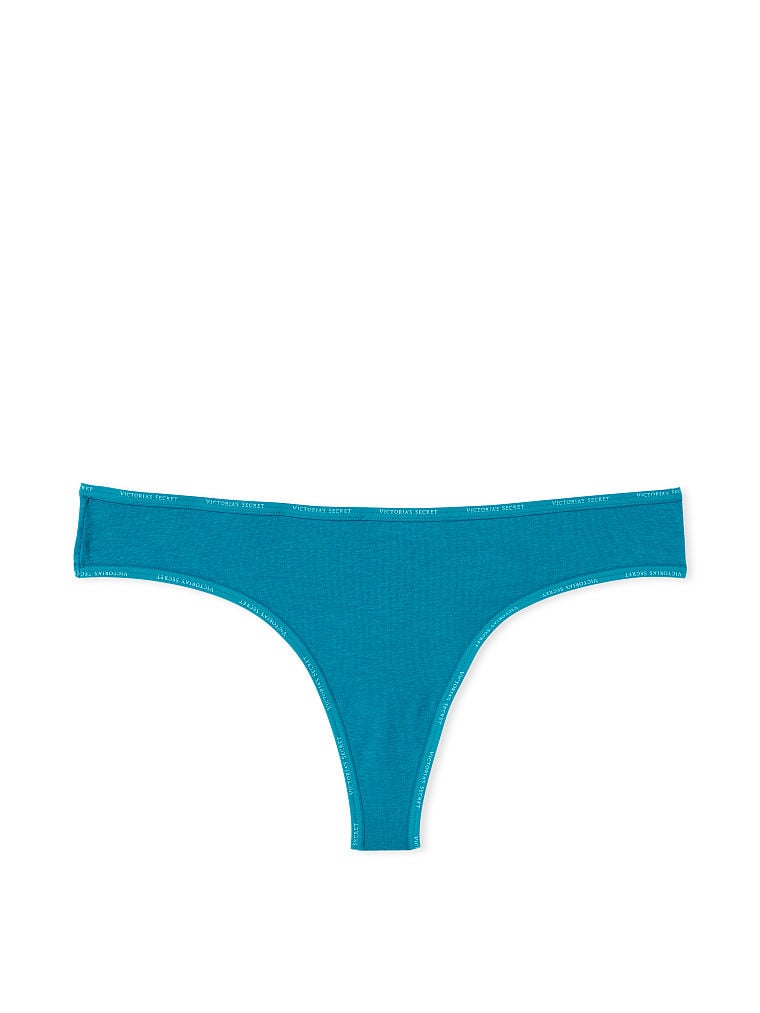 Mini Logo Cotton Thong Panty image number null