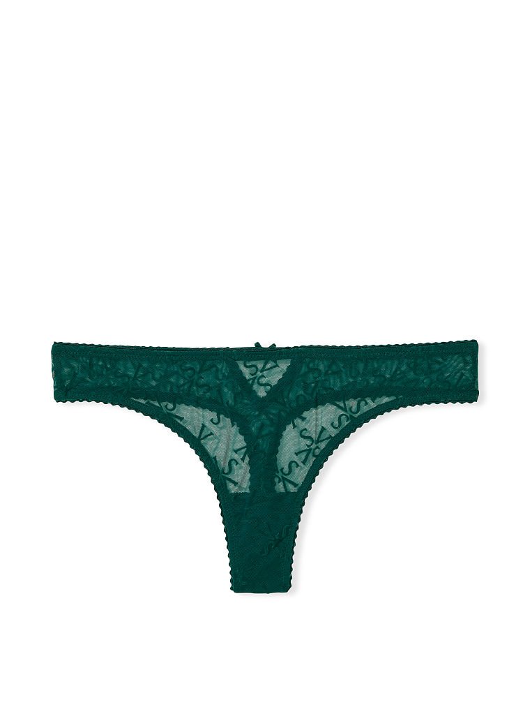 Logo Mesh Thong Panty image number null