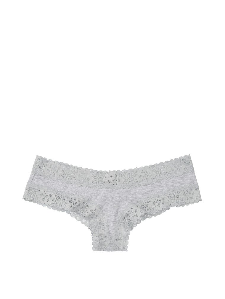 Lace Waist Cotton Cheeky Panty image number null