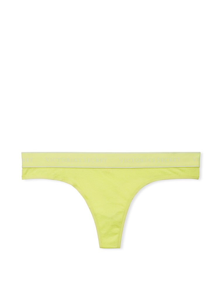 Logo Cotton Thong Panty image number null