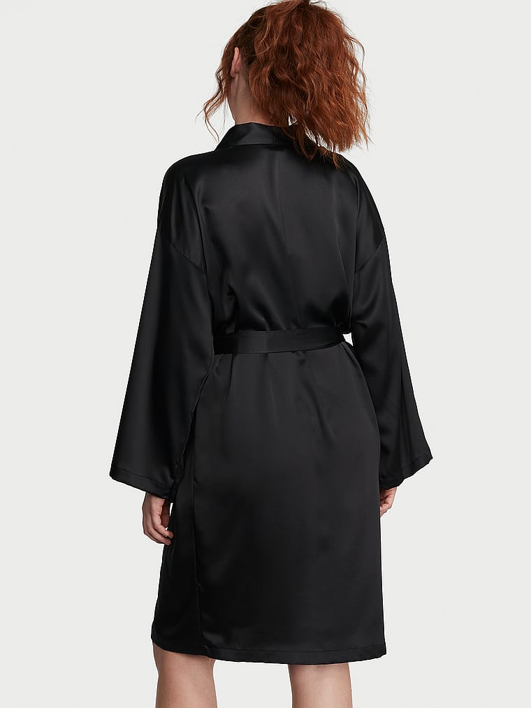 Satin Midi Robe image number null