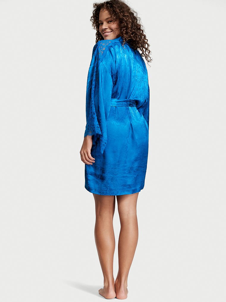 Jacquard Flounce Robe image number null