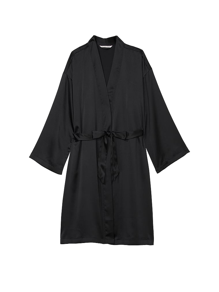 Satin Midi Robe image number null