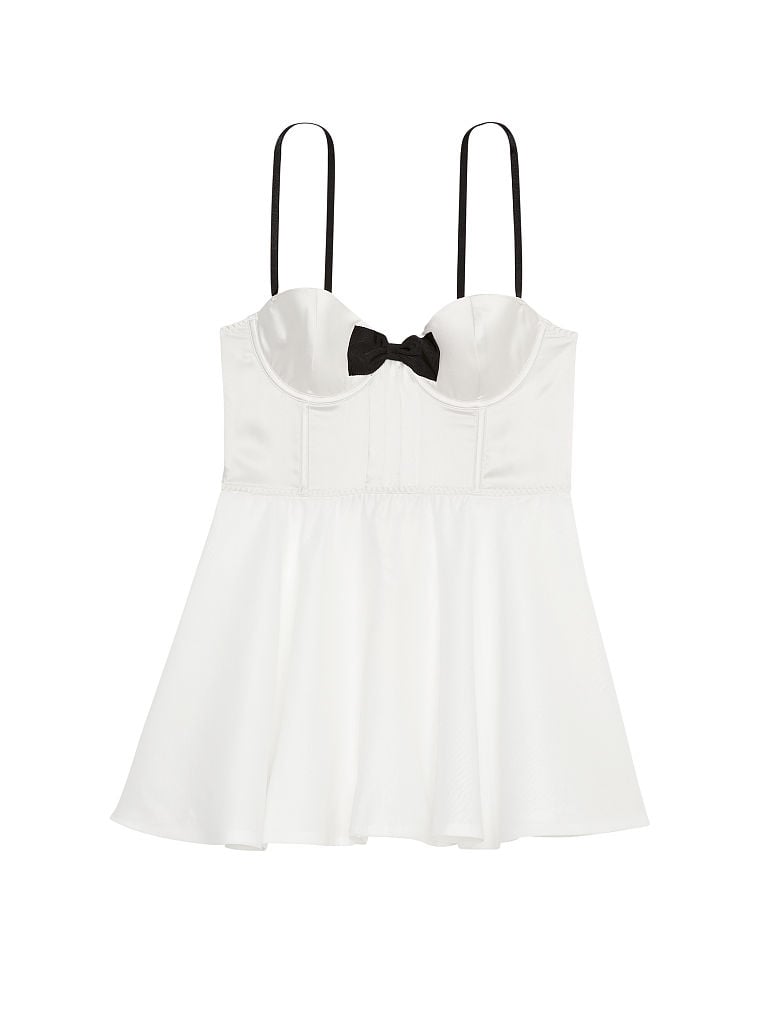 Bow-Topped Bustier Slip Dress image number null